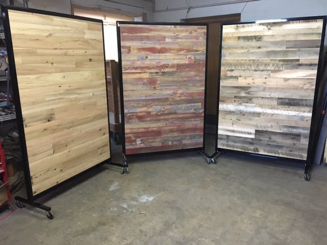 BW-1500 barnwood folding divider